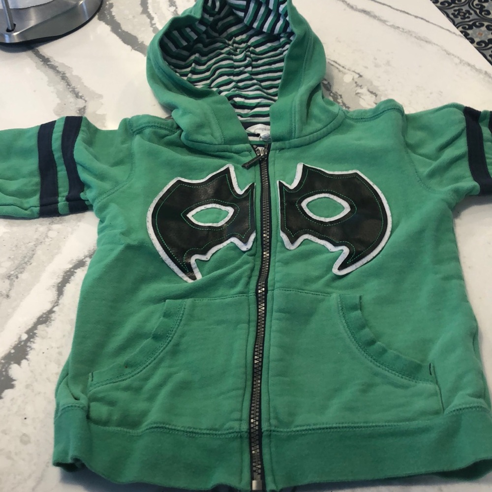 4t green superhero sweatshirt